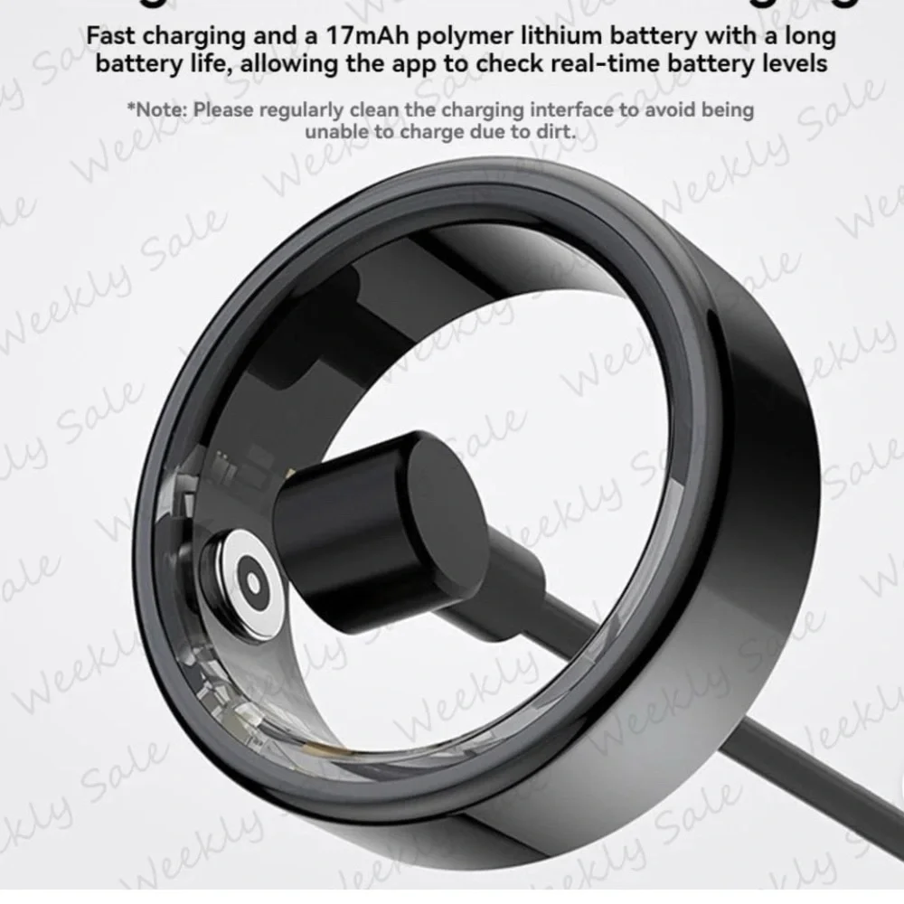 Smart Ring Black Sz  10